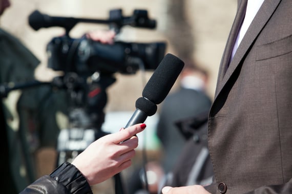 an interview for television